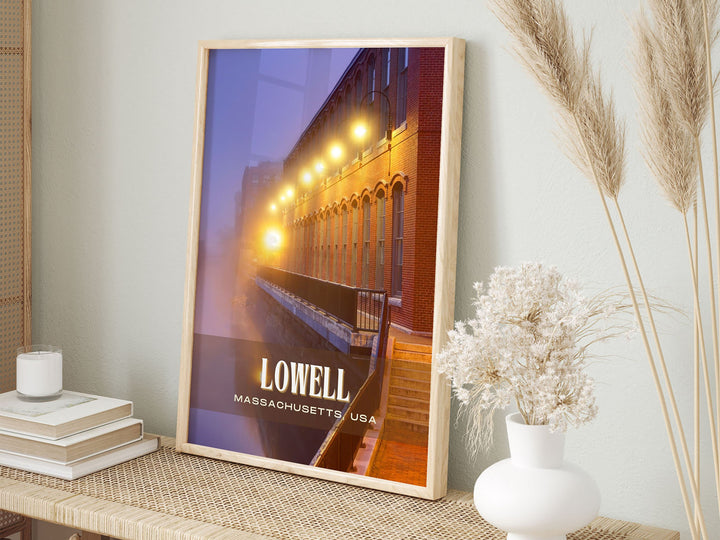 Lowell Retro Wall Art, Massachusetts, USA