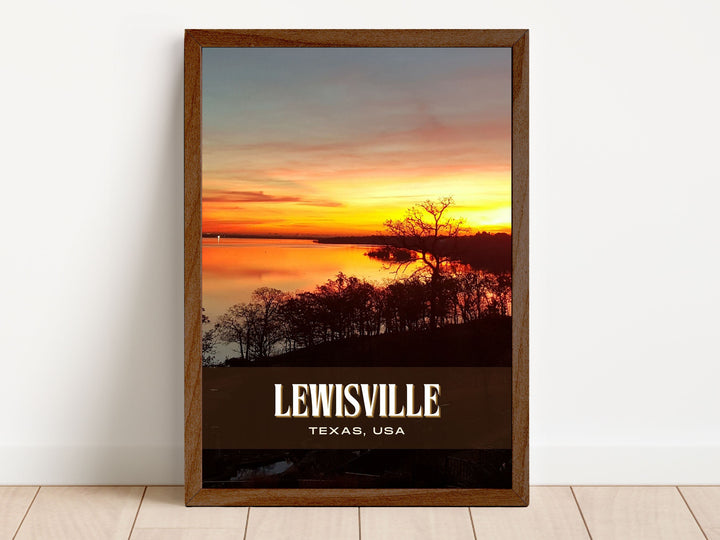 Lewisville Retro Wall Art, Texas, USA