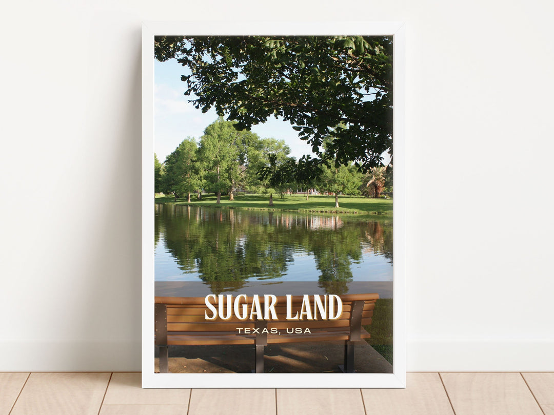 Sugar Land Retro Wall Art, Texas, USA