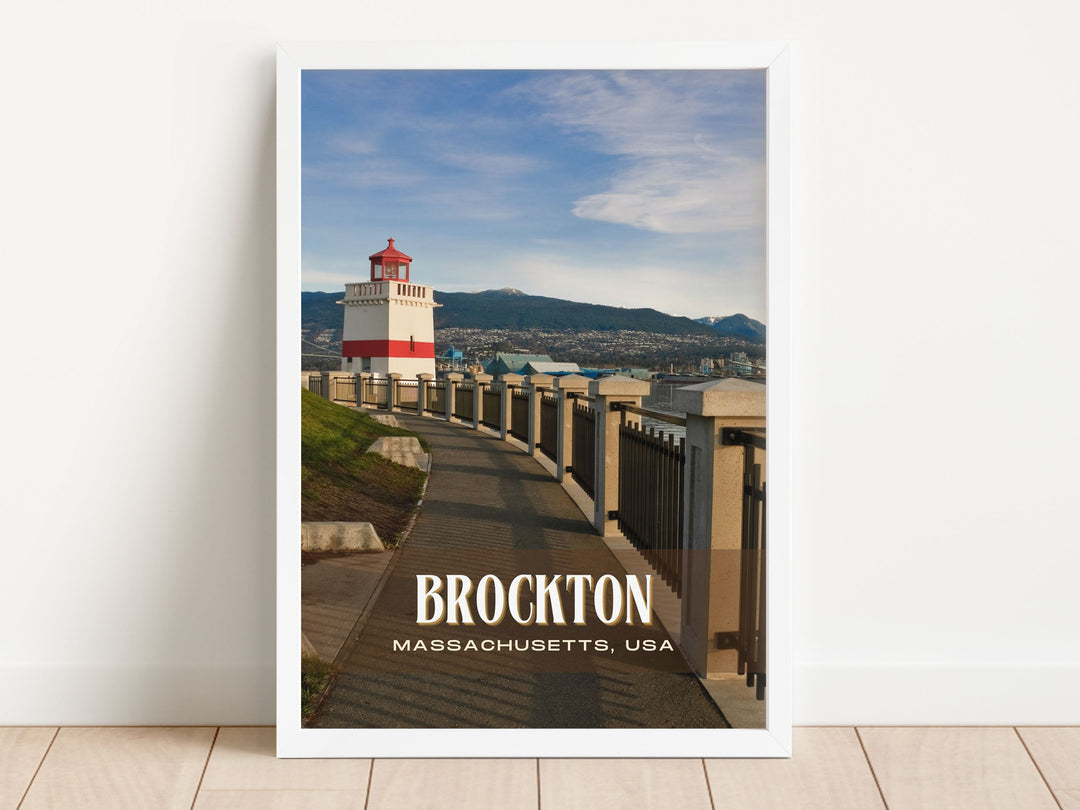 Brockton Retro Wall Art, Massachusetts, USA Poster