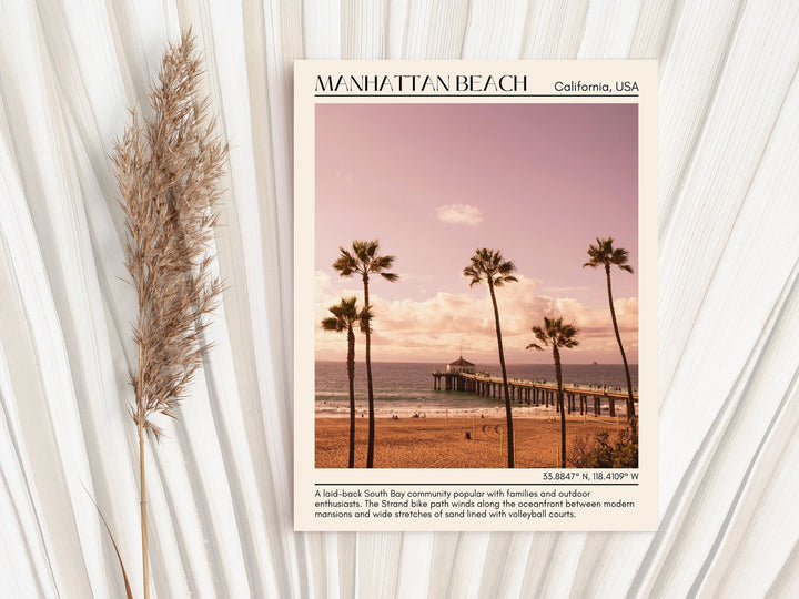 Manhattan Beach Wall Art Canvas, USA