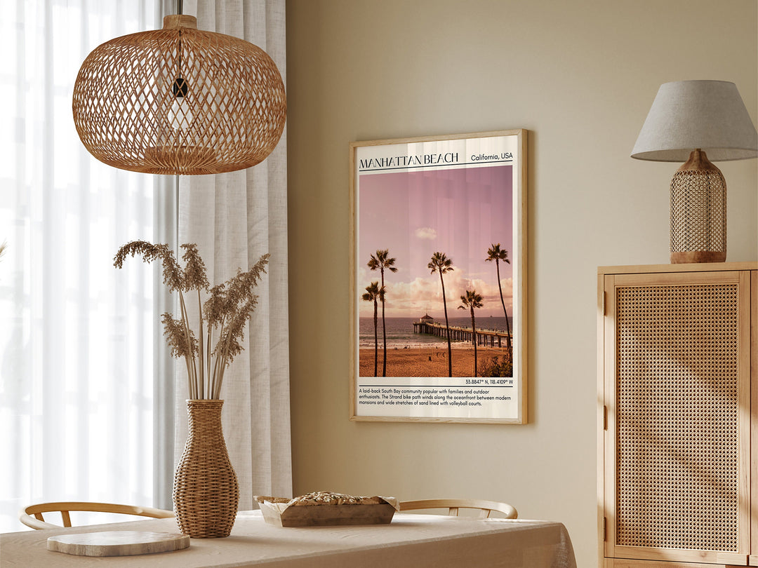 Manhattan Beach Wall Art Canvas, USA