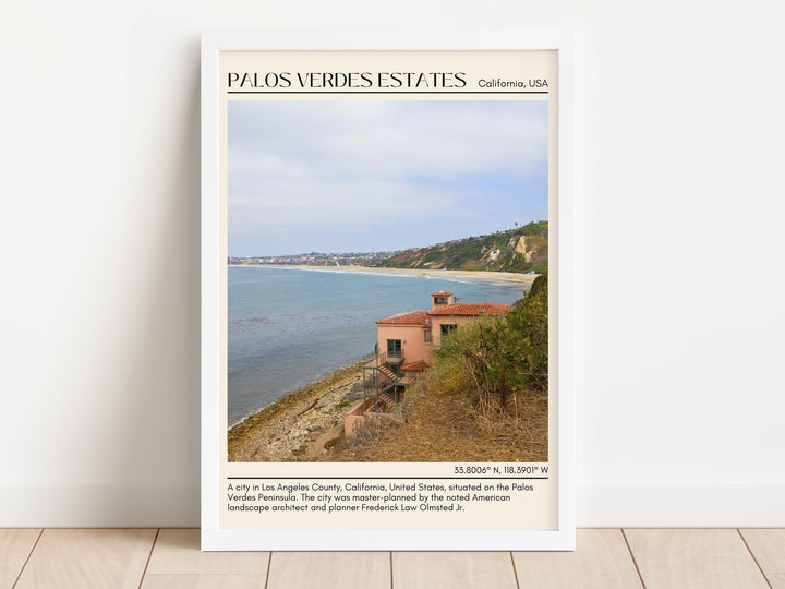 Palos Verdes Estates Travel Poster, USA