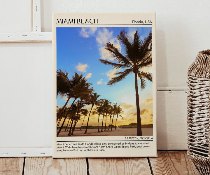 Miami Beach Wall Canvas, USA