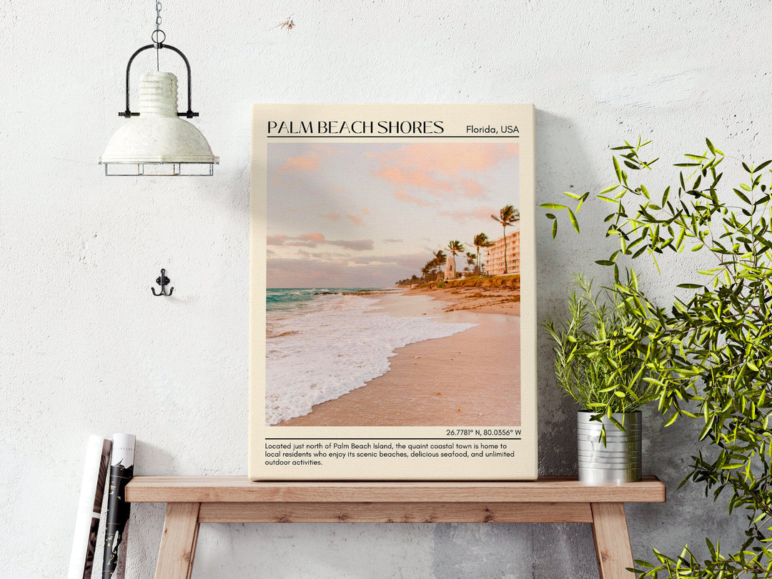 Palm Beach Shores Wall Canvas, USA