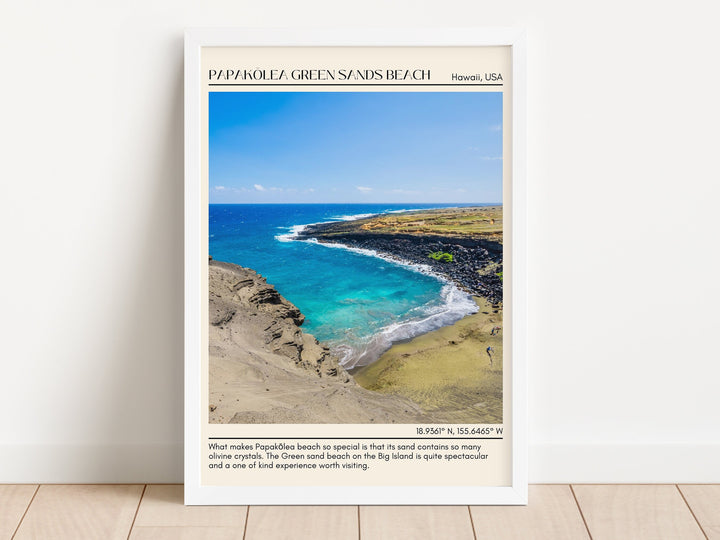 Papakōlea Green Sands Beach Wall Canvas, USA