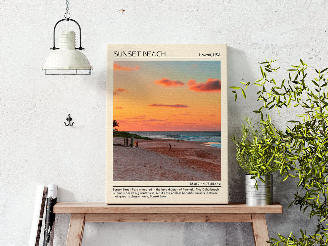 Sunset Beach Wall Canvas, USA