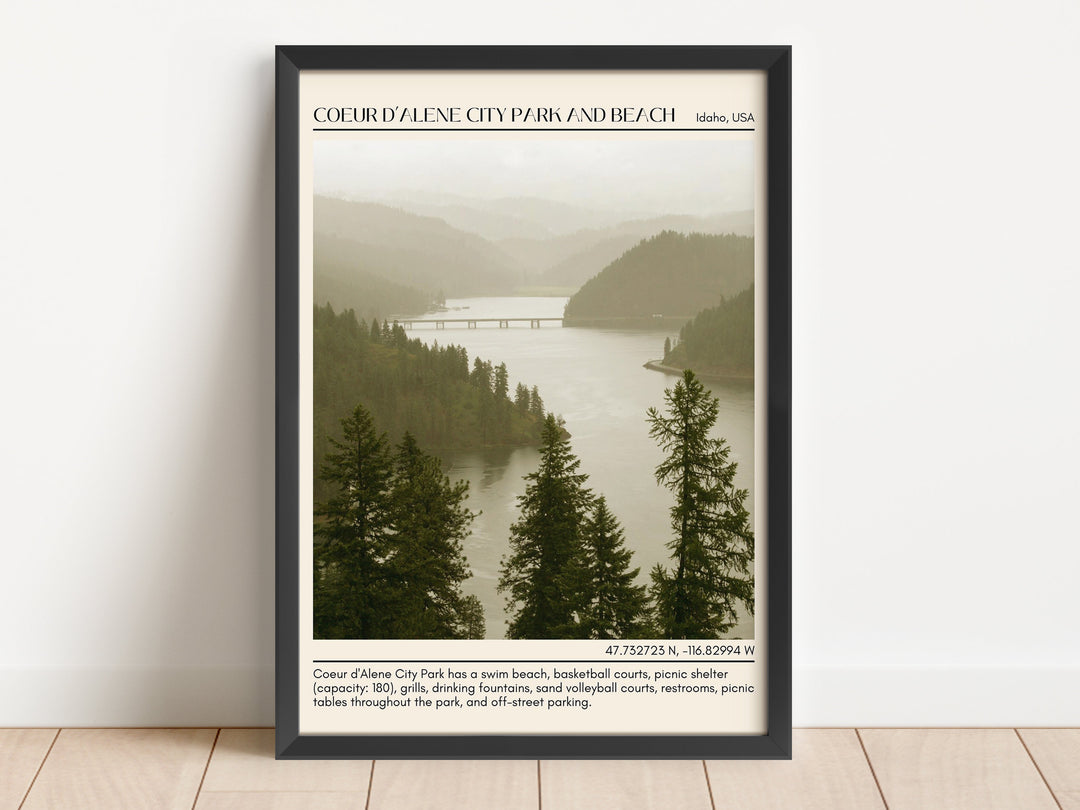 Coeur d’Alene City Park and Beach Wall Canvas, USA