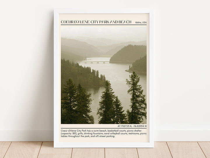 Coeur d’Alene City Park and Beach Wall Canvas, USA