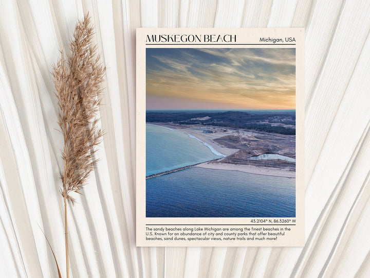 Muskegon Beach Wall Canvas, USA