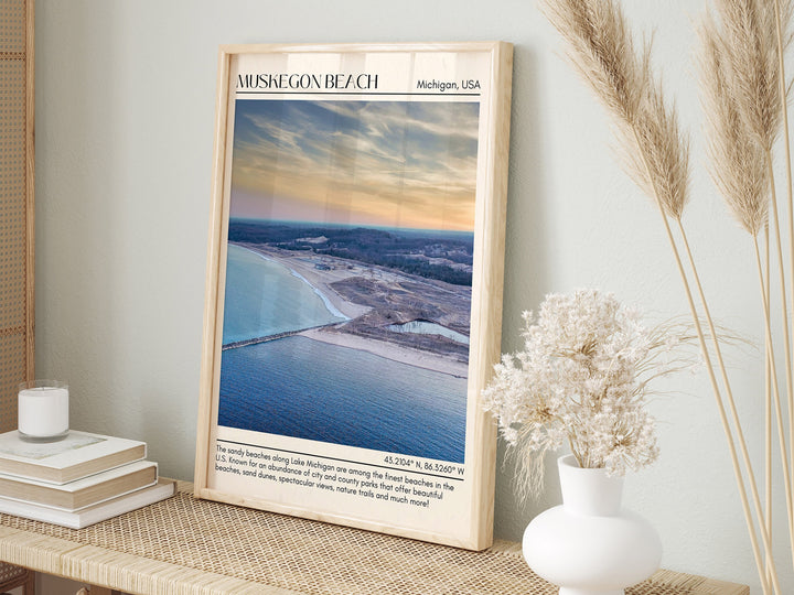 Muskegon Beach Wall Canvas, USA