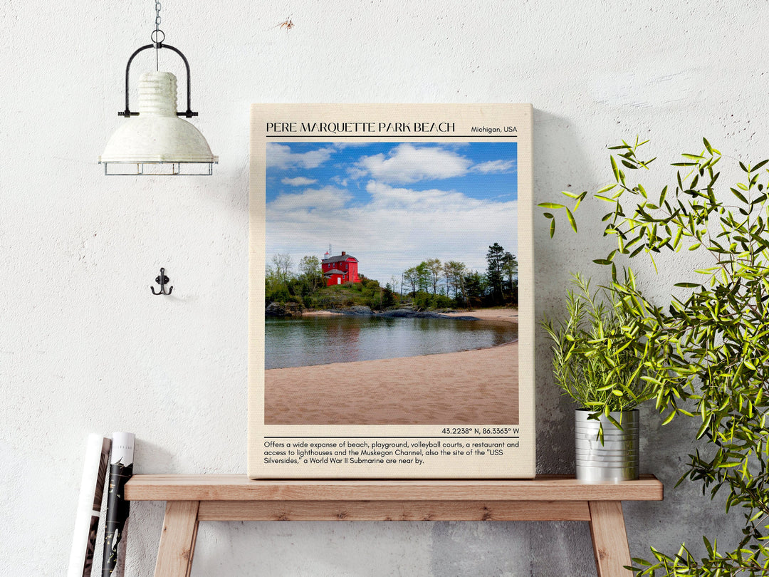 Pere Marquette Park Beach Wall Canvas, USA