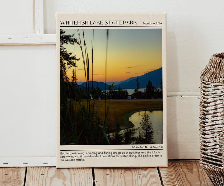 Whitefish Lake State Park Wall Canvas, USA