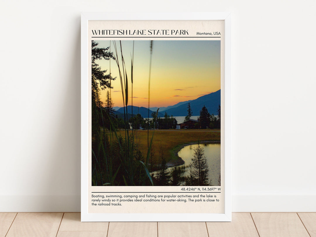 Whitefish Lake State Park Wall Canvas, USA