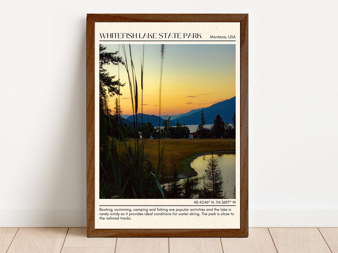 Whitefish Lake State Park Wall Canvas, USA