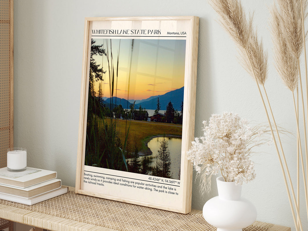 Whitefish Lake State Park Wall Canvas, USA