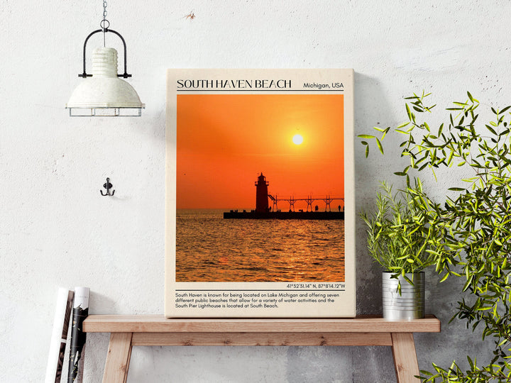 South Haven Beach Wall Canvas, USA