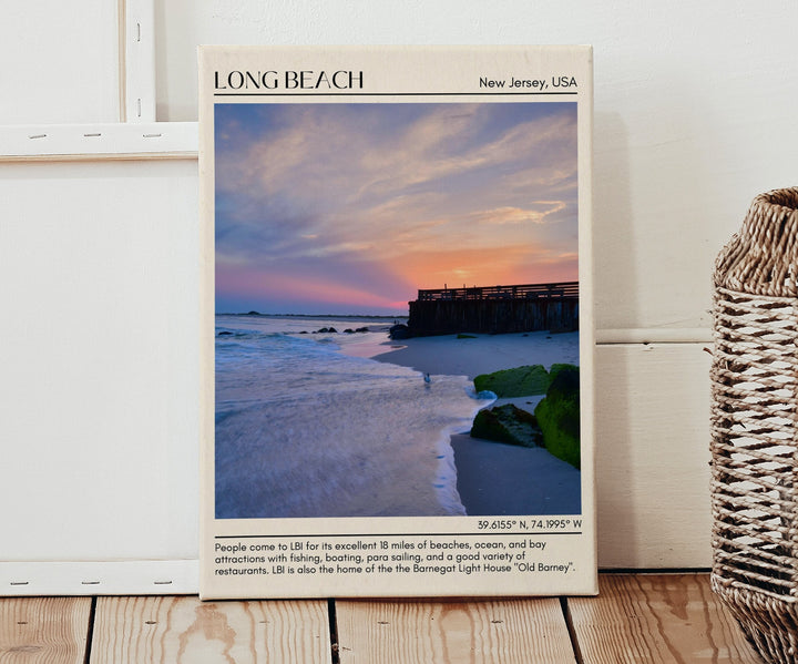Long Beach Wall Canvas, New Jersey, USA