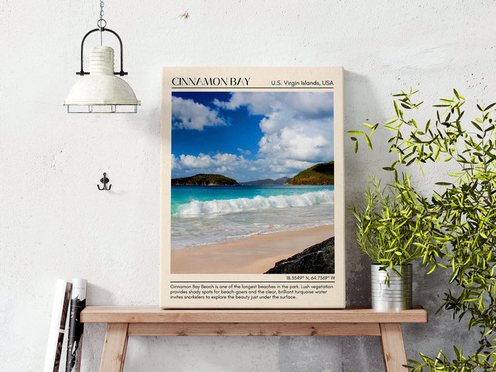 Cinnamon Bay Wall Canvas, Virgin Islands, USA