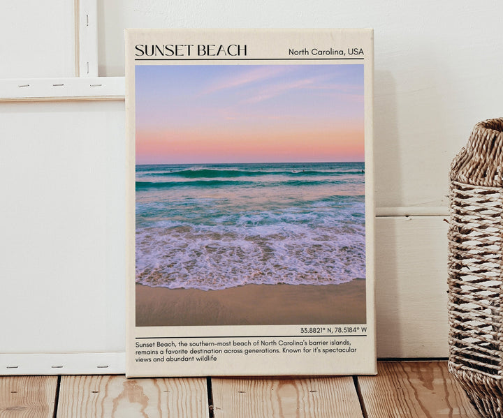 Sunset Beach Wall Canvas, USA