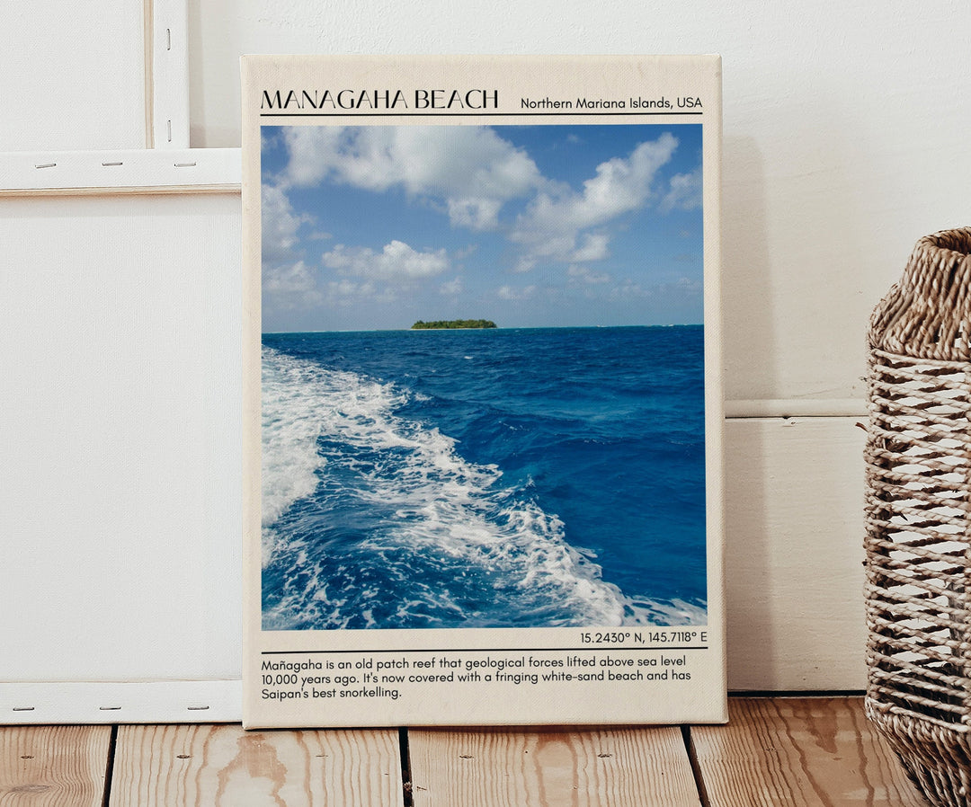 Managaha beach Wall Canvas, USA