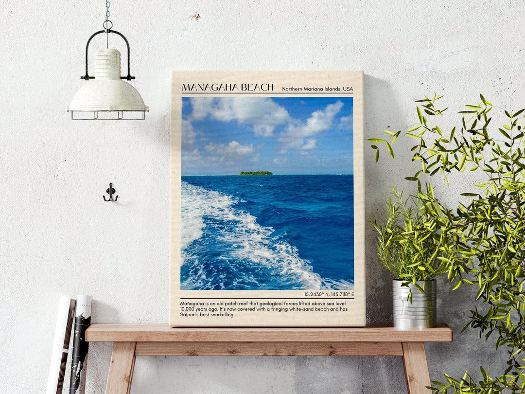 Managaha beach Wall Canvas, USA