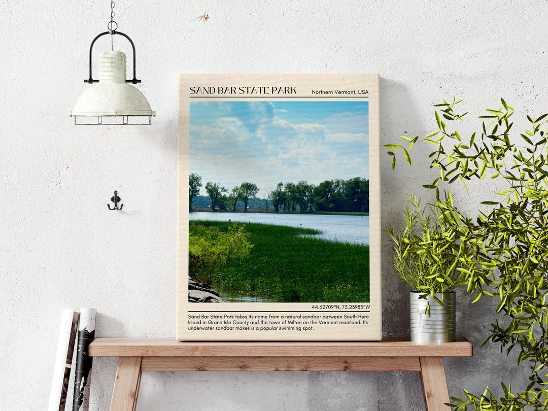 Sand Bar State Park Wall Canvas, USA