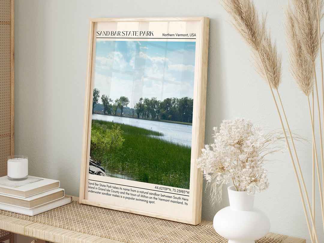 Sand Bar State Park Wall Canvas, USA