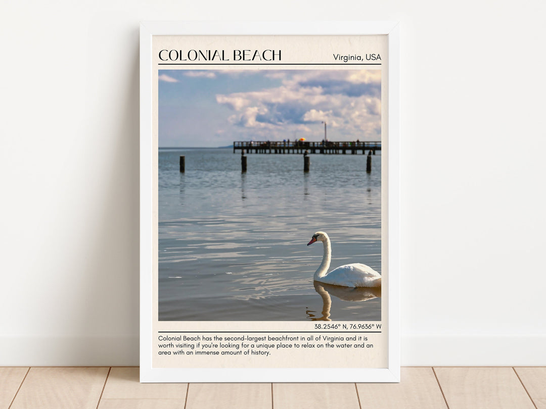 Colonial Beach Wall Canvas, Virginia, USA