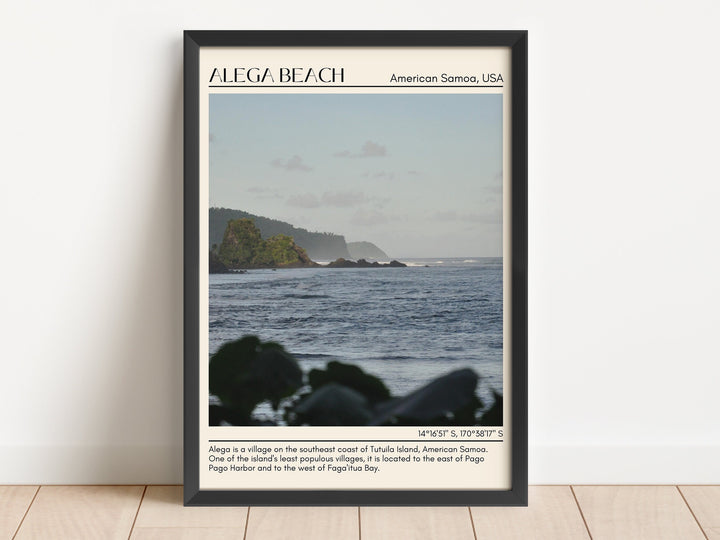 Alega Beach Wall Art Canvas, American Samoa, USA