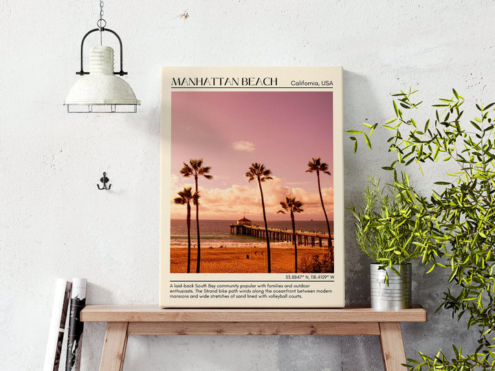 Manhattan Beach Wall Art Canvas, USA