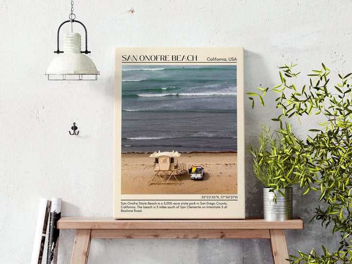 San Onofre Beach Wall Art Canvas, USA