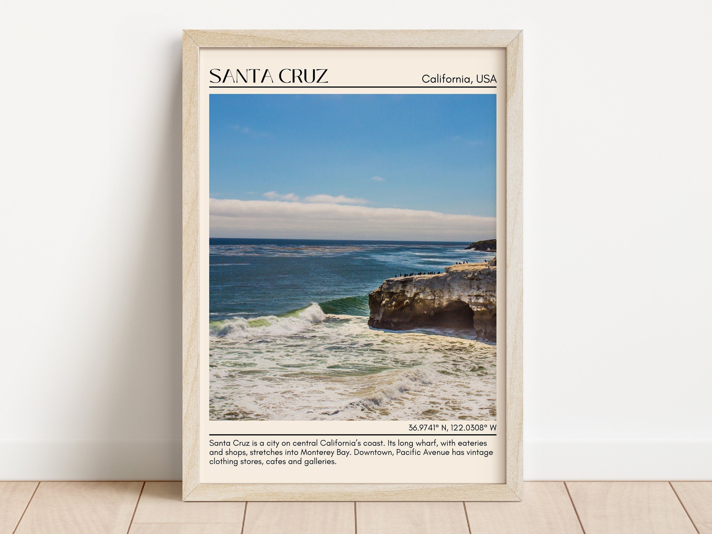 Santa Cruz Wall Art Canvas, Santa Cruz Framed poster, California, USA ...