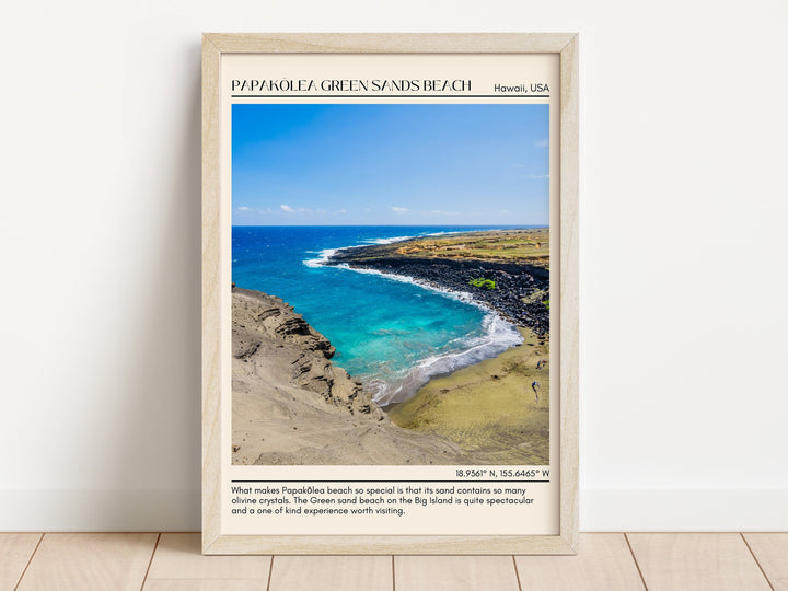 Papakōlea Green Sands Beach Wall Canvas, USA