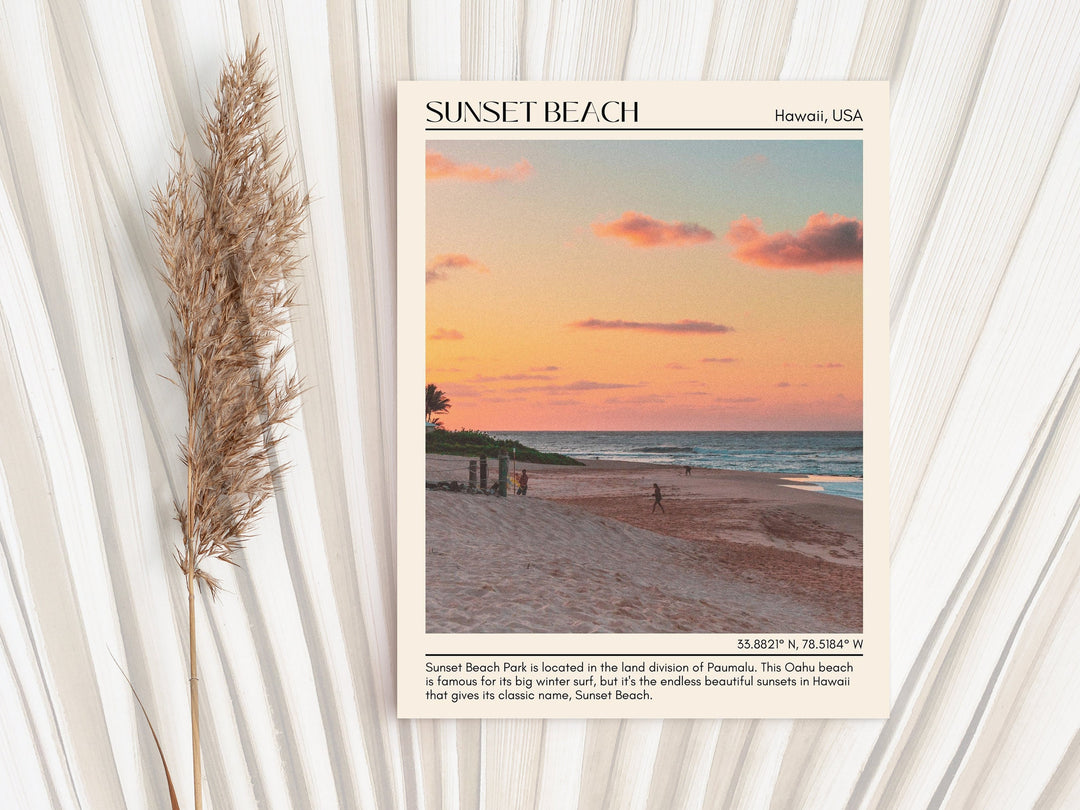 Sunset Beach Wall Canvas, USA