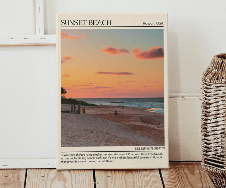 Sunset Beach Wall Canvas, USA