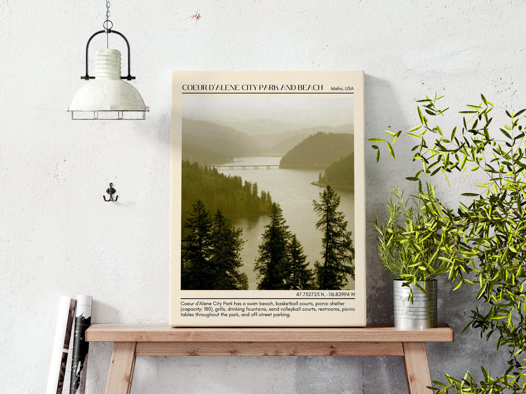 Coeur d’Alene City Park and Beach Wall Canvas, USA