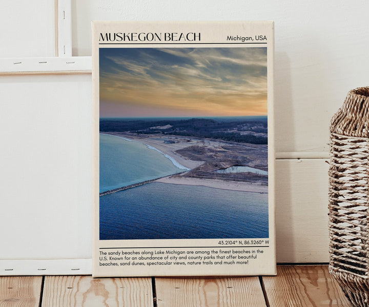 Muskegon Beach Wall Canvas, USA