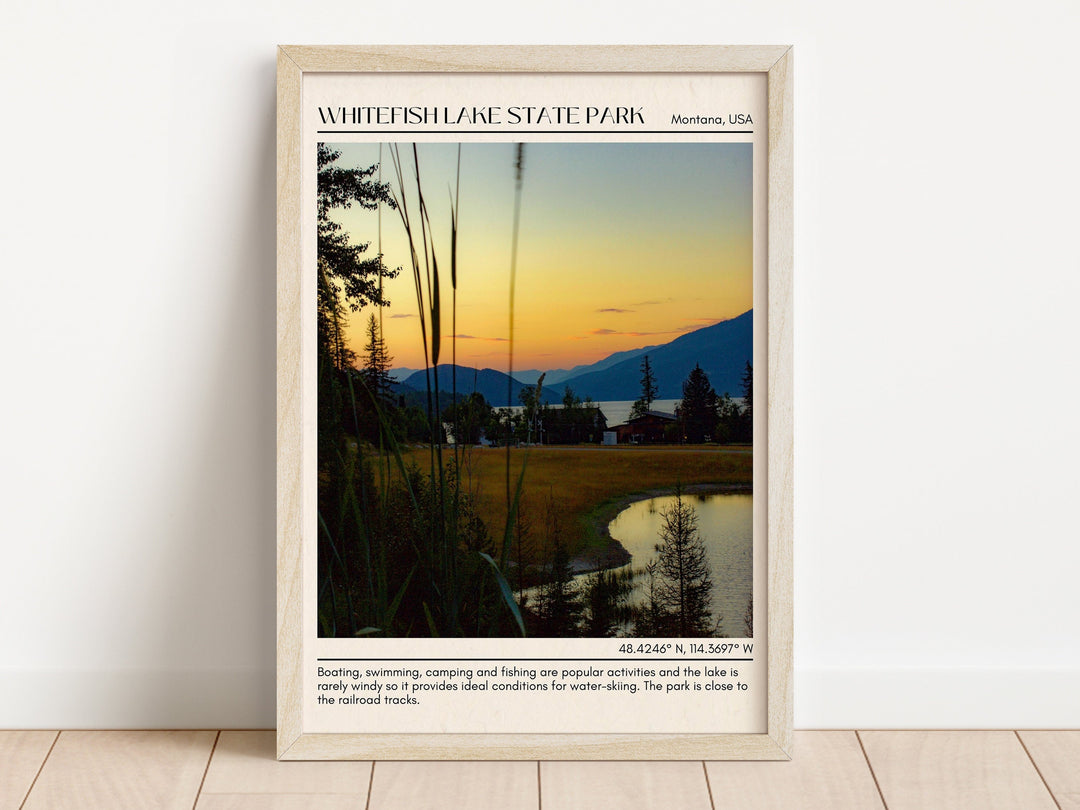 Whitefish Lake State Park Wall Canvas, USA