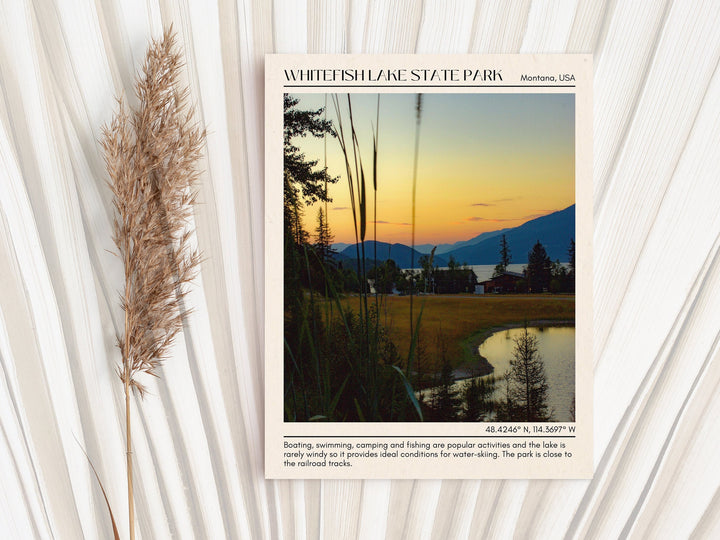 Whitefish Lake State Park Wall Canvas, USA