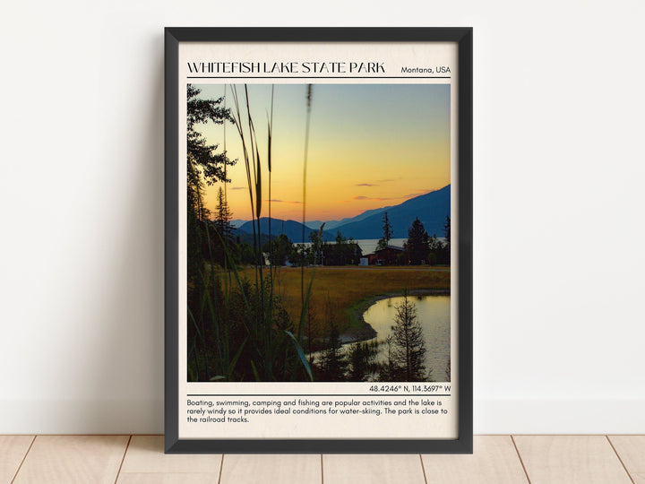 Whitefish Lake State Park Wall Canvas, USA