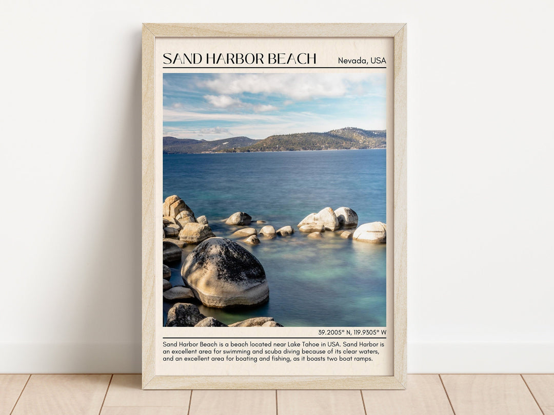 Sand Harbor Beach Wall Canvas, USA