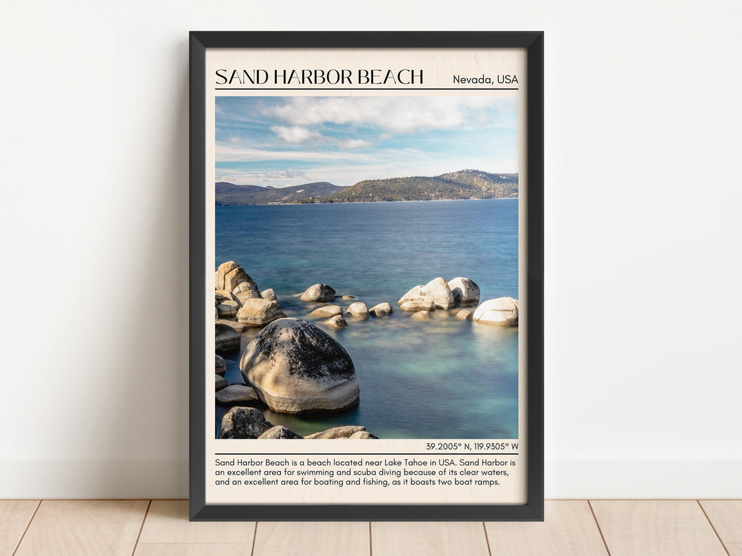 Sand Harbor Beach Wall Canvas, USA