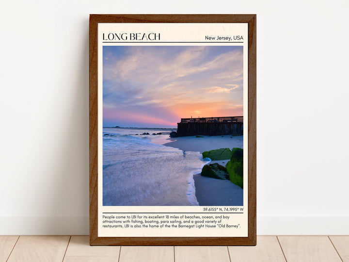 Long Beach Wall Canvas, New Jersey, USA