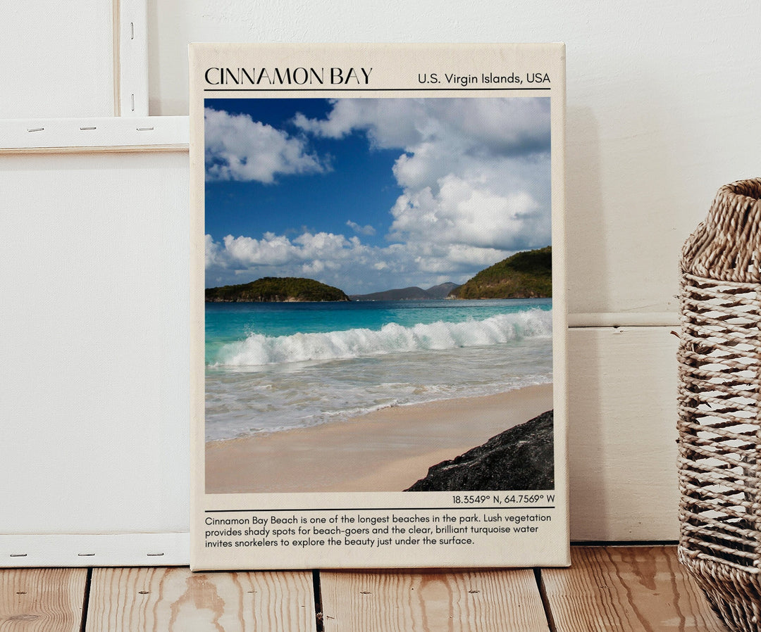 Cinnamon Bay Wall Canvas, Virgin Islands, USA