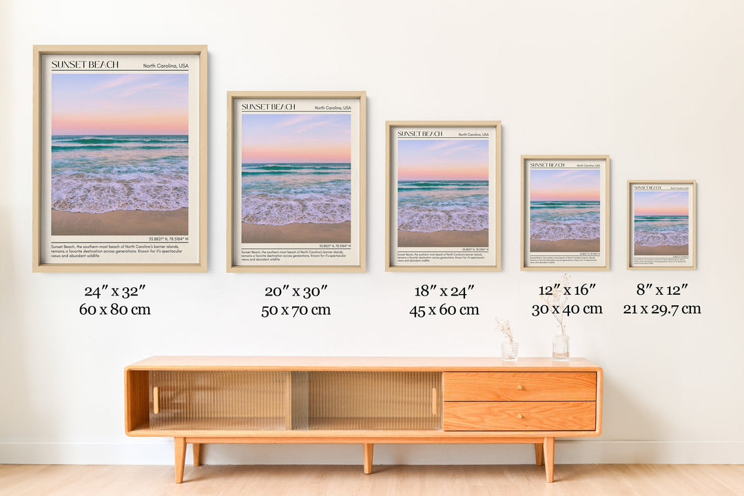 Sunset Beach Wall Canvas, USA