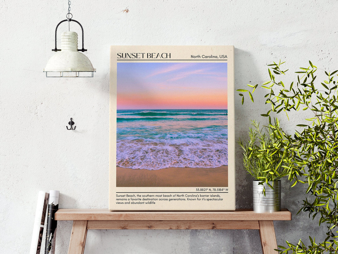 Sunset Beach Wall Canvas, USA