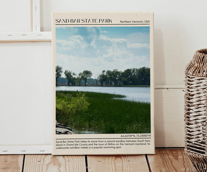 Sand Bar State Park Wall Canvas, USA