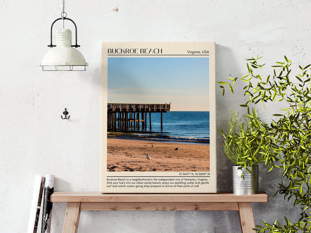 Buckroe Beach Wall Canvas, USA