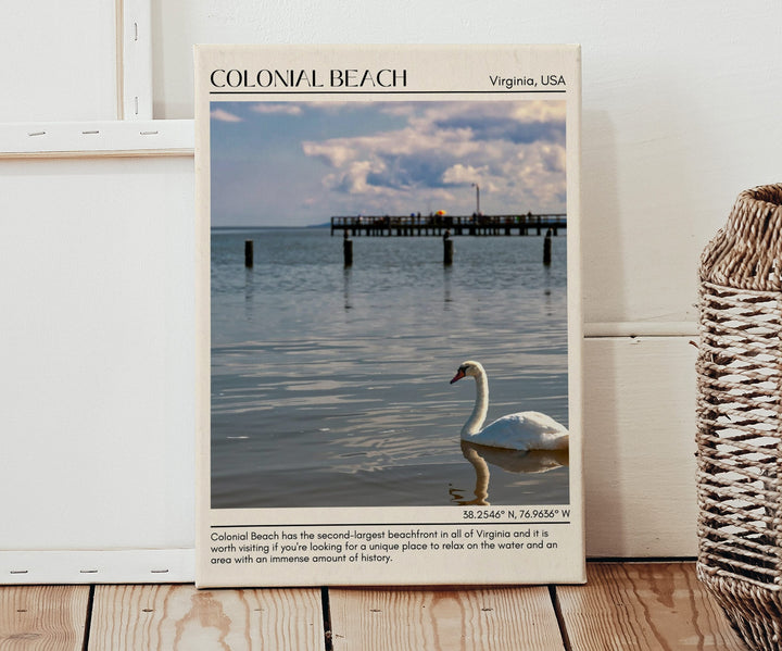 Colonial Beach Wall Canvas, Virginia, USA